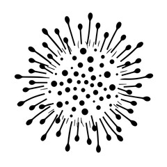 Microscopic Virus Particle Vector Art