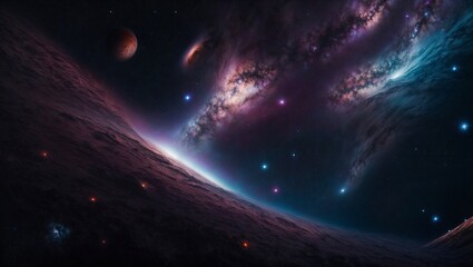 Galaxy and universe, vast galaxy, sky light in space, planets and stars, beauty of space...