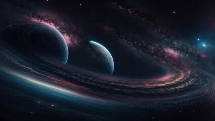 Galaxy and universe, vast galaxy, sky light in space, planets and stars, beauty of space...