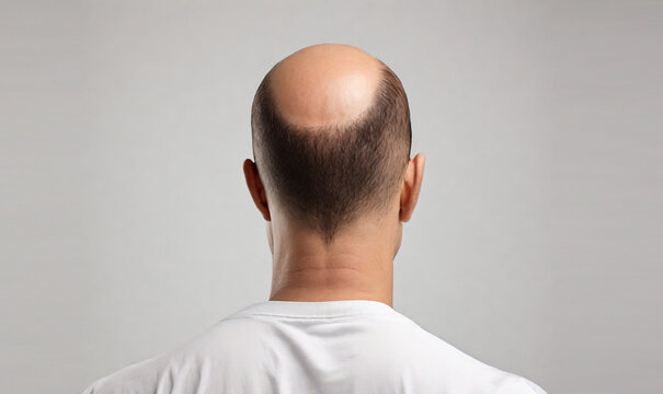 Back view of male head with alopecia