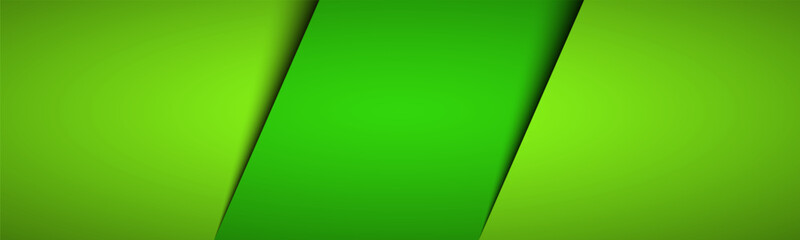 Neon green modern material header. Overlayed sheets of paper banner. Corporate template for your business. Vector abstract background