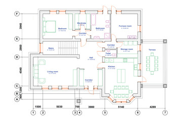 Vector apartment floor plan or layout