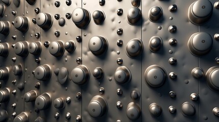 A direct frontal view on a factory wall made out of.Generative AI