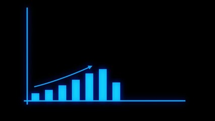 Abstract business graph chart animation background    