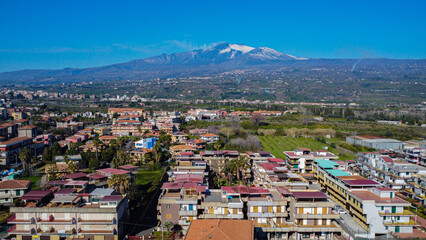 View of Etna volcano 