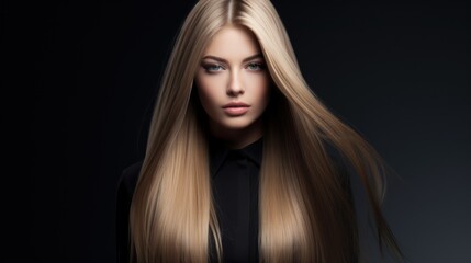 Naklejka premium Woman in dark blonde