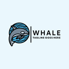 Obraz premium Whale Logo Symbol Design illustration vector Icon Emblem
