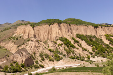   Beautiful mountain texture. Kusar region. Azerbaijan.