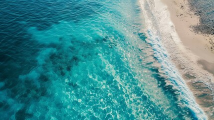 Heavenly Blues: An Aerial Symphony of Ocean Calmness