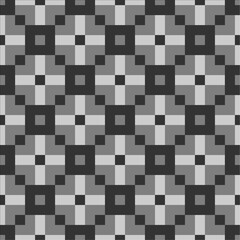 Checks ornament. Squares illustration. Seamless pattern. Geometrical background. Tiles wallpaper. Ethnic motif. Geometric ornate. Digital paper, textile print, web design, abstract image. Vector art.