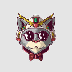 Cute Cat  Vector Illustration