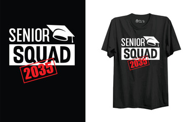 t shirt design. senior squad.