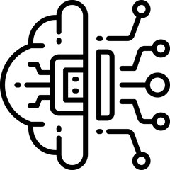 artificial intelligence icon. vector line icon for your website, mobile, presentation, and logo design.