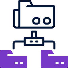 folder direction icon. vector dual tone icon for your website, mobile, presentation, and logo design.