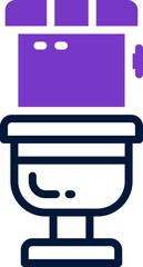 toilet icon. vector dual tone icon for your website, mobile, presentation, and logo design.