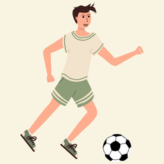 Player character in tracksuit playing football