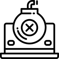 ddos icon. vector line icon for your website, mobile, presentation, and logo design.