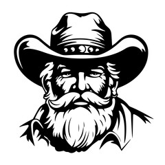 Santa Claus in Cowboy Outfit Vector