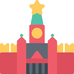 design vector image icons kremlin