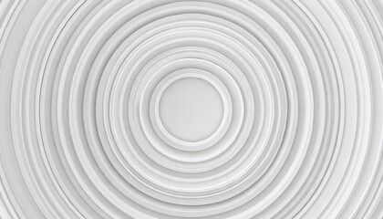 many concentric random offset white rings or circles background wallpaper banner flat lay top view from above