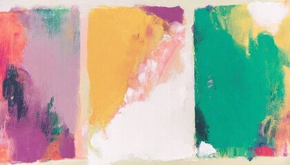 three abstract paintings pastel colours versatile artistic image for creative design projects posters cards banners magazines prints wallpapers artist made art no ai