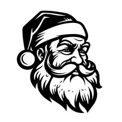 Classic Santa Claus Face Vector Illustration