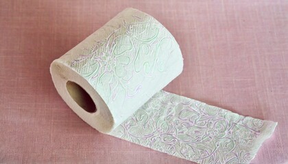 Fototapeta na wymiar toilet paper roll