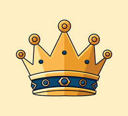 golden crown logo vector illustration