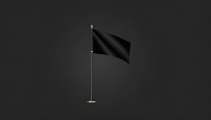 luxurious black flag on dark background sophisticated branding element
