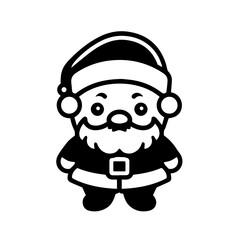 Kawaii Style Cute Santa Claus Vector