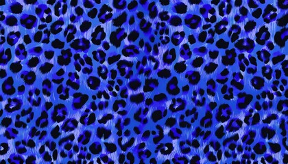 beautiful blue leopard pattern fur background animal print wallpaper