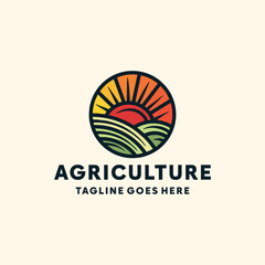 Agriculture Logo Symbol Design illustration vector Icon Emblem