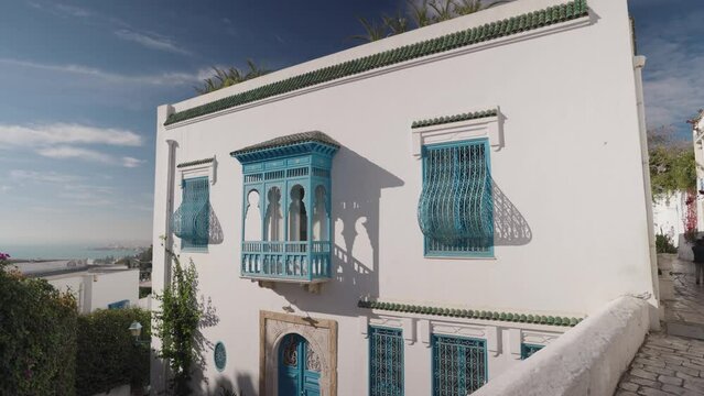 Walking on The Street of Sidi Bou Said, Tunisia - an Incredibly Charming Blue City Town