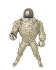 astronaut cartoon is ready for some action