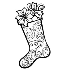 Colorful Christmas Stocking Vector Design