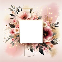 Elegant Floral Frame for Custom Messages