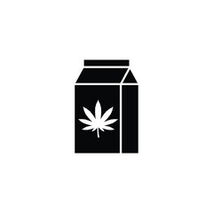 hemp cannabis  milk icon vector vegan plant milk icon