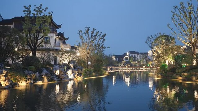 water in garden and china archiecture