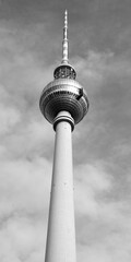 Fernsehturm (Television Tower) located at Alexanderplatz. The tower was constructed between 1965...