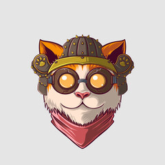 Cut Cat Vector Illustration