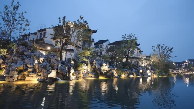 water in garden and china archiecture