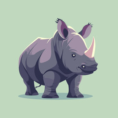 Obraz premium cartoon rhino cartoon