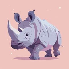 rhino cartoon vector