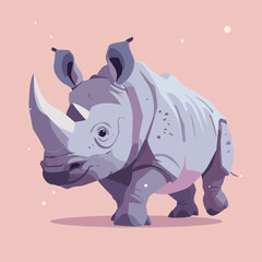 Fototapeta premium rhino cartoon vector
