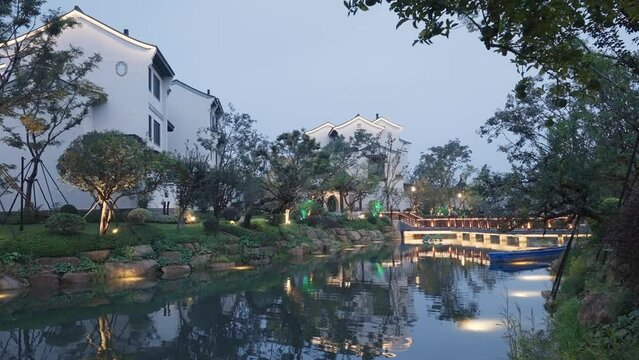 water in garden and china archiecture