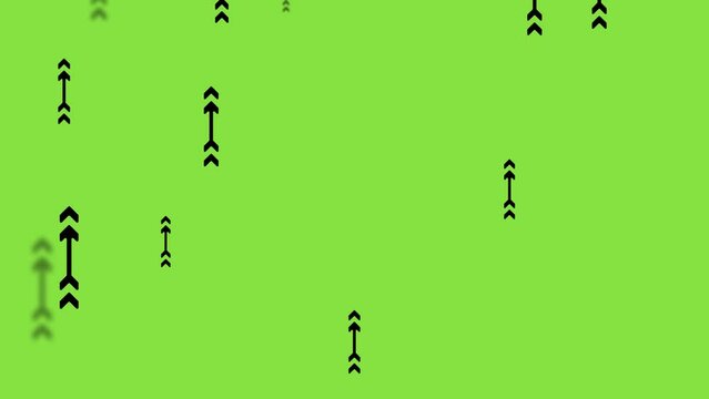 Arrow animation on a green background. HD video. Cartoon animation.High resolution video.
