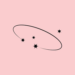 Y2K geometric shapes. Abstract geometric minimalistic shape. Trendy star and circle. Vector illustration concept.eps file 4.