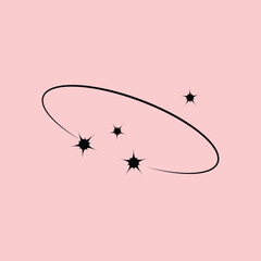 Y2K geometric shapes. Abstract geometric minimalistic shape. Trendy star and circle. Vector illustration concept.eps file 5.