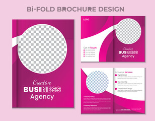 Simple  bi fold Brochure Design template