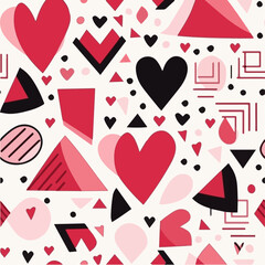 seamless pattern with hearts